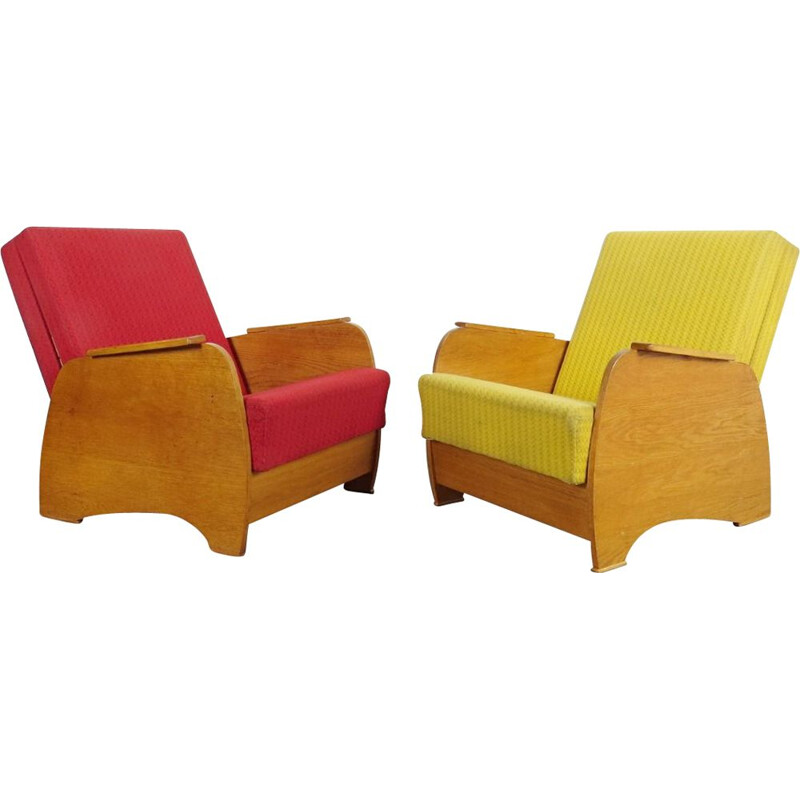 Pair of vintage folding armchairs, 1970s