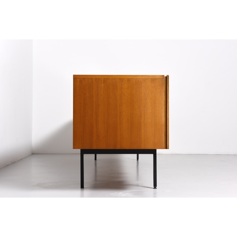 Behr sideboard in laquered metal and teak, Dieter WAECKERLIN - 1950s