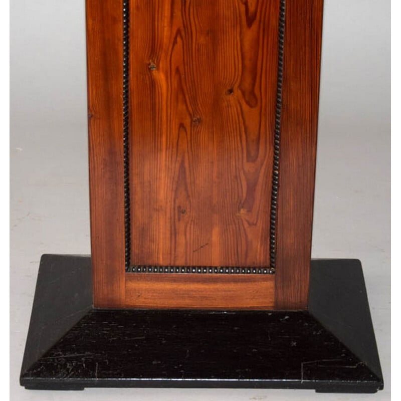 Table basse ovale vintage Art Deco en bois, 1930