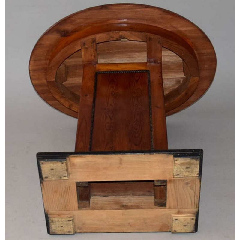 Tavolino ovale in legno Art Déco d'epoca, 1930
