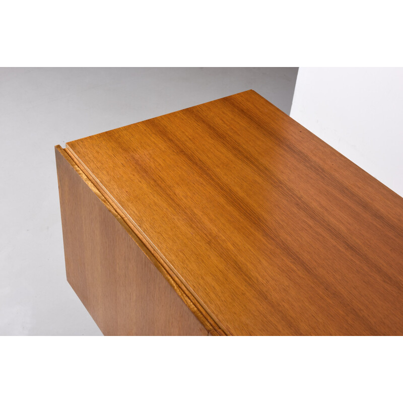 Behr sideboard in laquered metal and teak, Dieter WAECKERLIN - 1950s