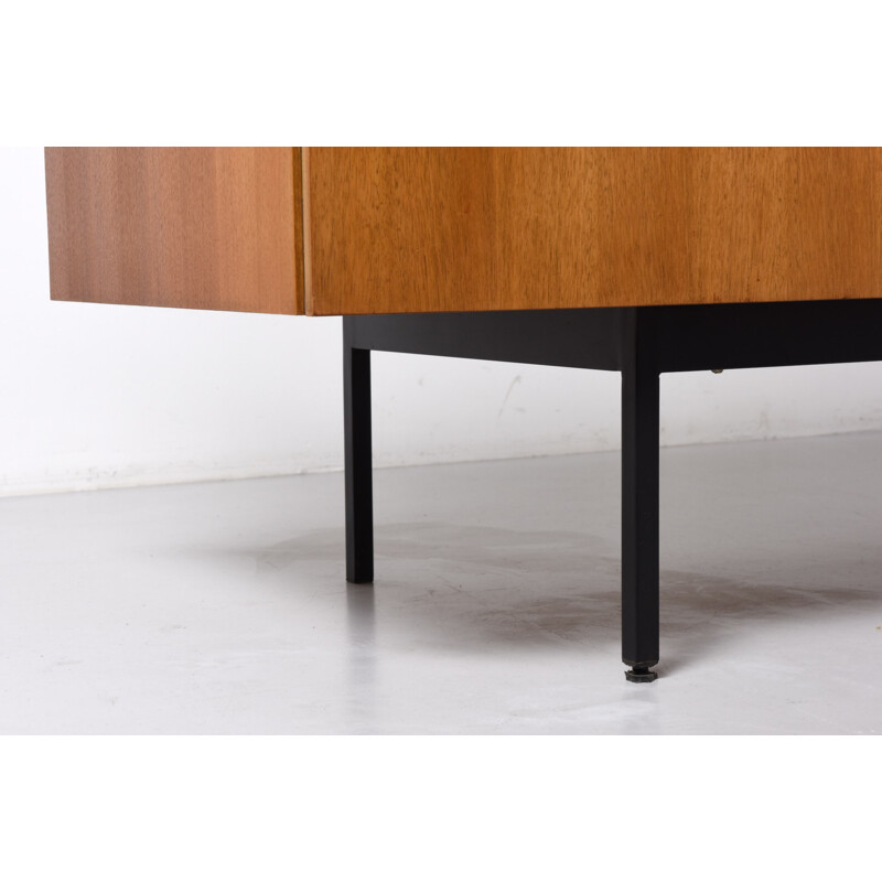 Behr sideboard in laquered metal and teak, Dieter WAECKERLIN - 1950s