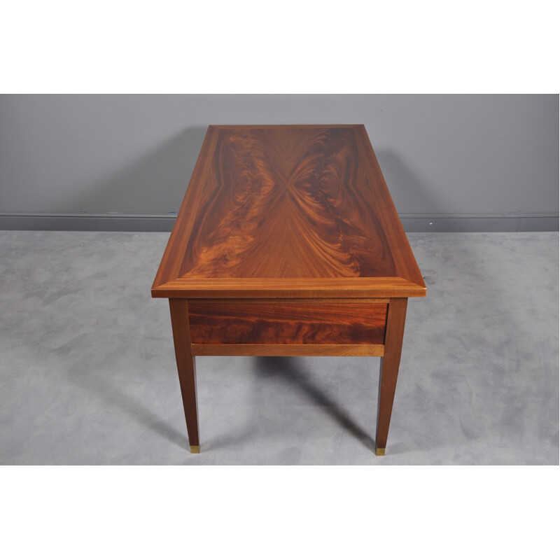 Vintage Mahogany Writing Desk, France, 1950s