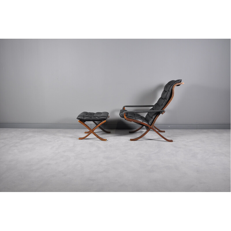 Flex Lounge Chair and Ottoman by Ingmar Relling for Westnofa, 1960s