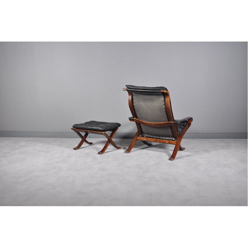 Flex Lounge Chair and Ottoman by Ingmar Relling for Westnofa, 1960s