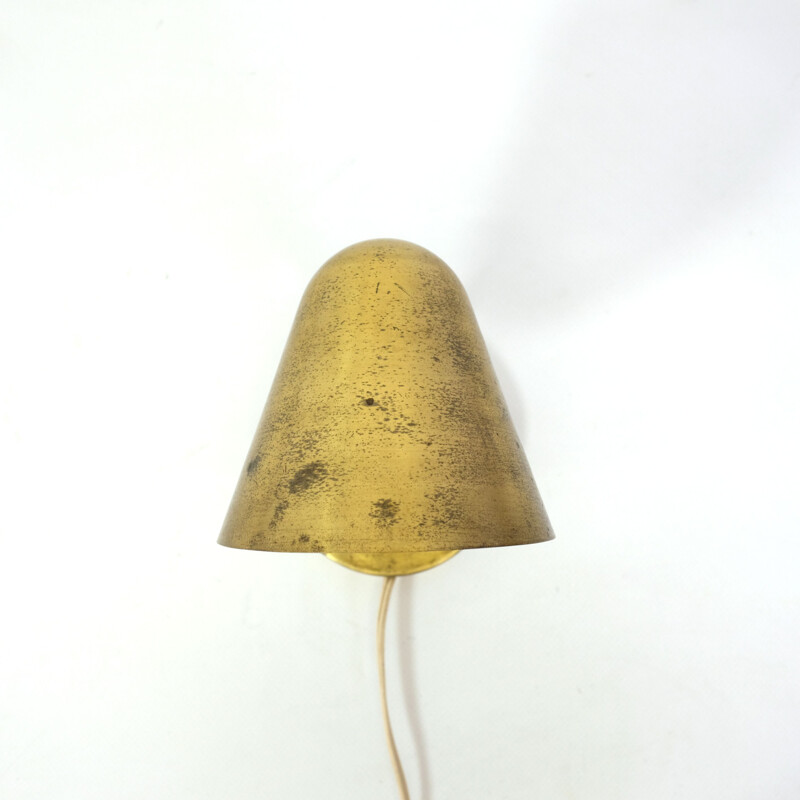 Vintage brass wall lamp, 1950s