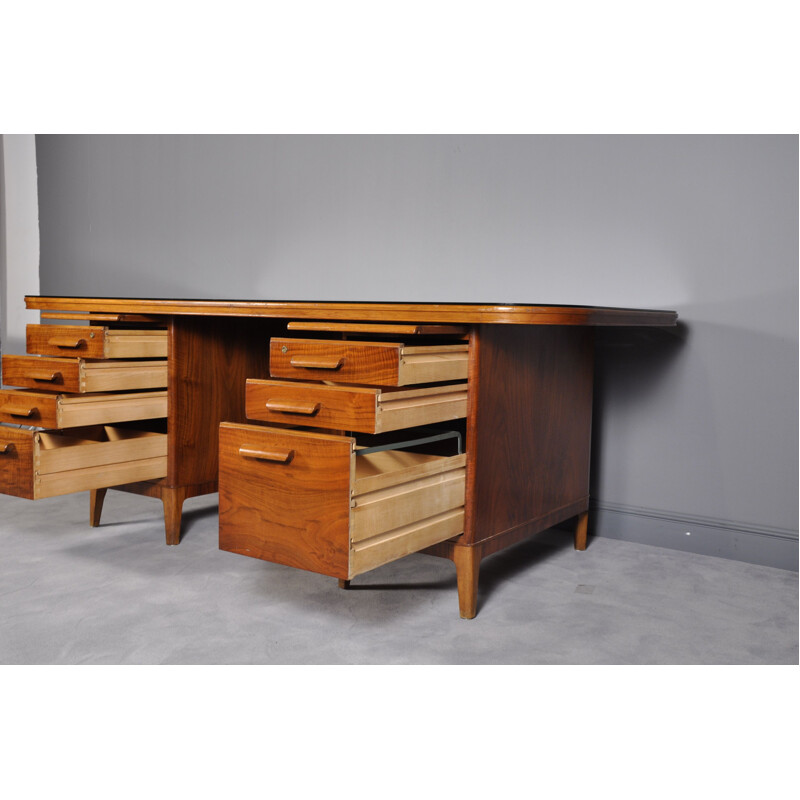 Mid Century Teak Desk from AB Westbergs Möbelfabrik in Tranås, 1950s