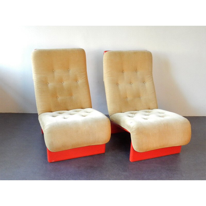 Pair of vintage lounge chairs for Cado, Denmark 1960