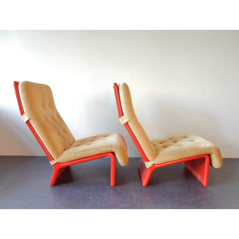 Paar vintage lounge stoelen voor Cado, Denemarken 1960