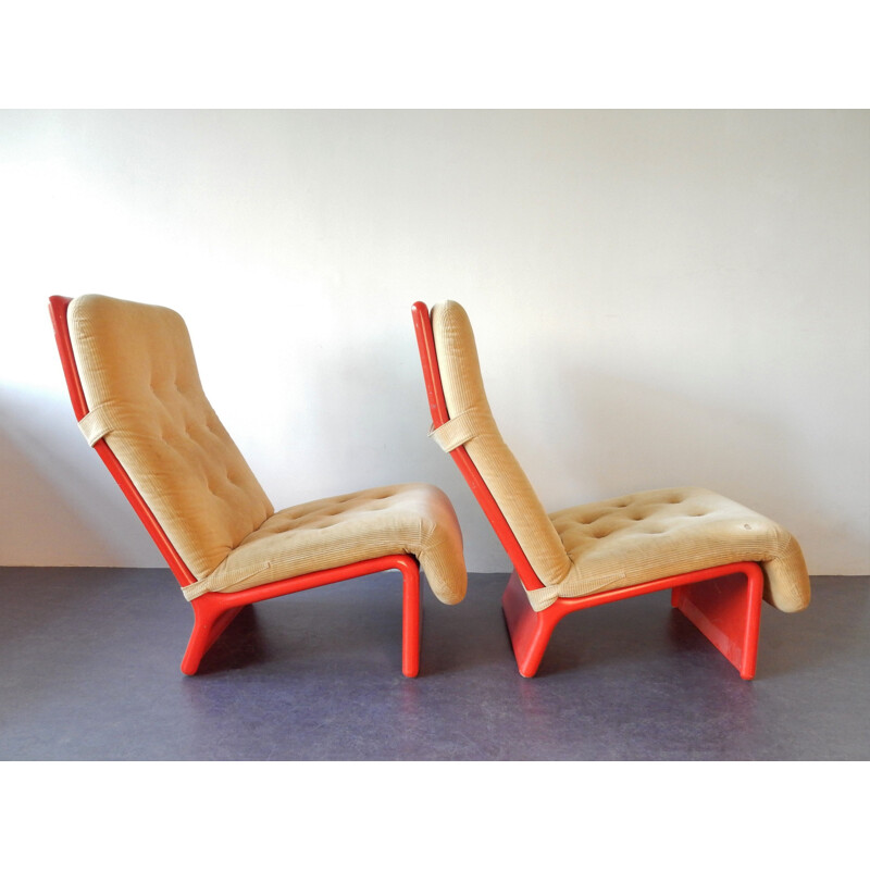 Pair of vintage lounge chairs for Cado, Denmark 1960