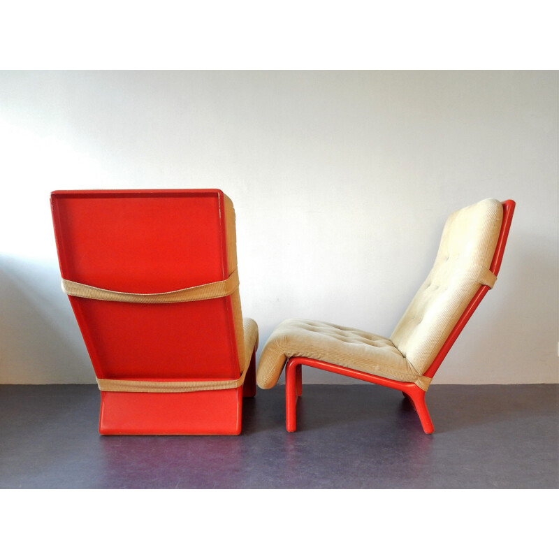 Pair of vintage lounge chairs for Cado, Denmark 1960