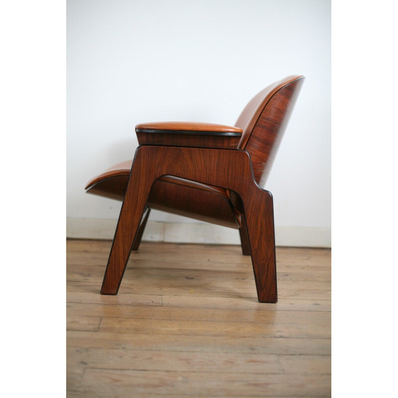 Fauteuil lounge vintage de Ico Parisi, édition MIM ROMA, Italie, cira 1960