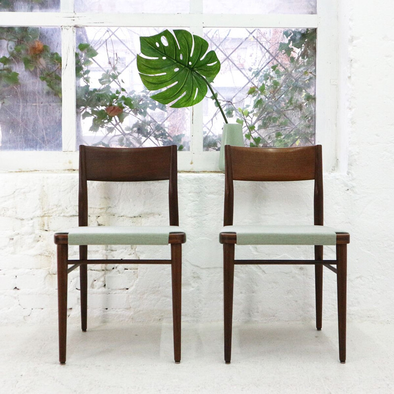 Pair of Wilkhahn Model 351 teak dining chairs by Georg Leowald, 1950s