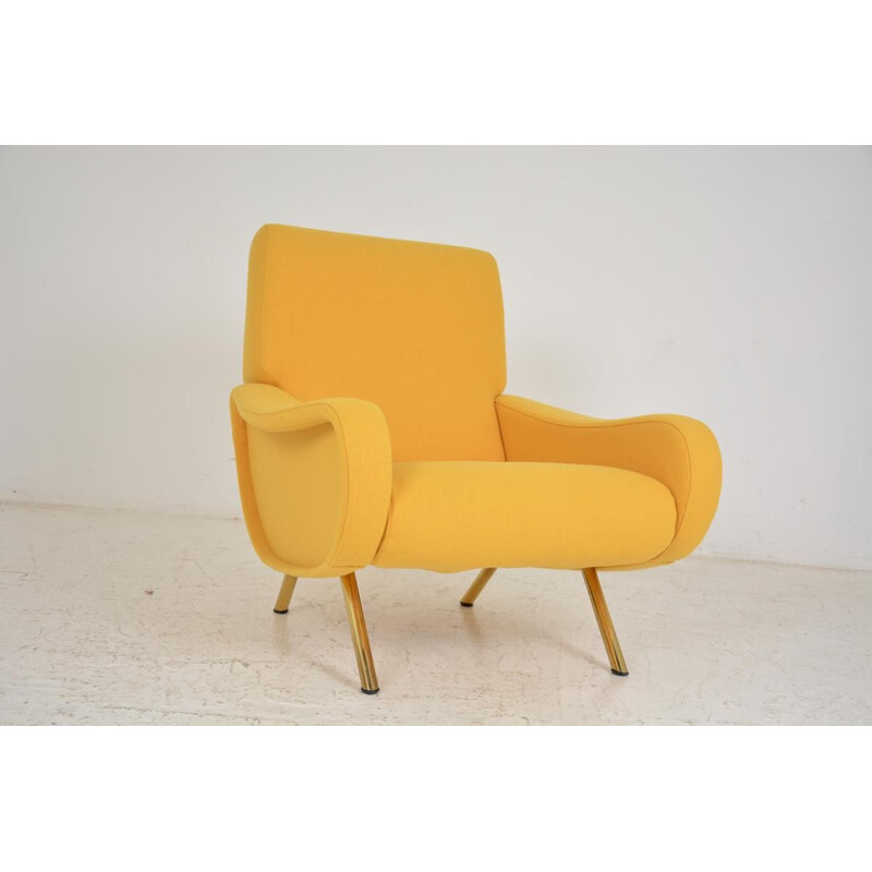 Vintage yellow armchair "LADY" by Marco ZANUSO