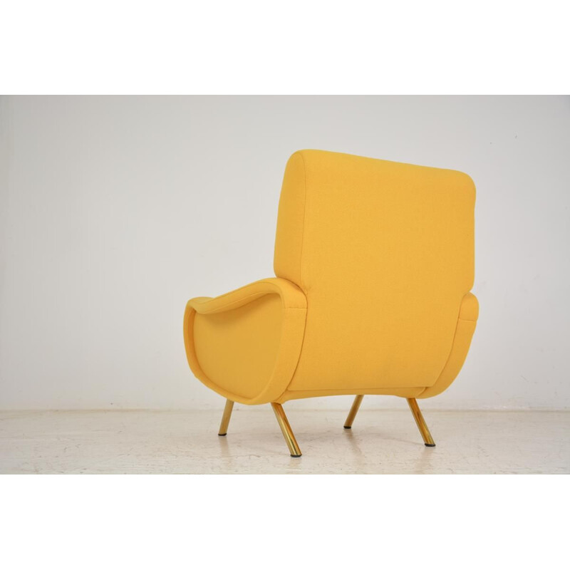 Vintage yellow armchair "LADY" by Marco ZANUSO