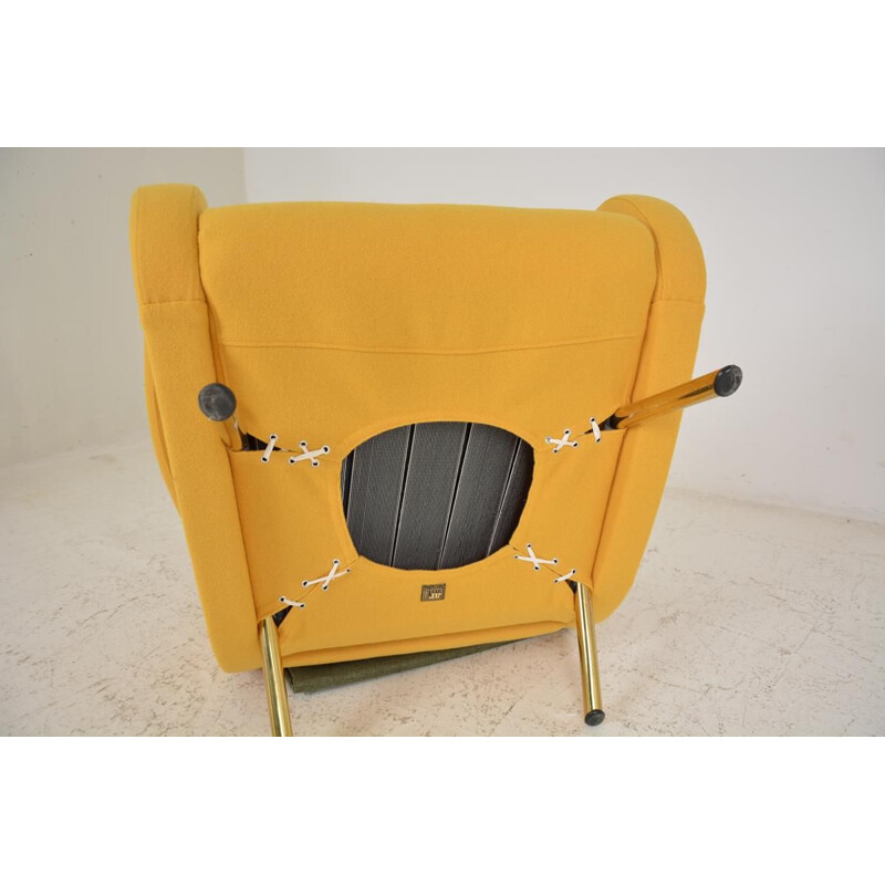 Vintage yellow armchair "LADY" by Marco ZANUSO