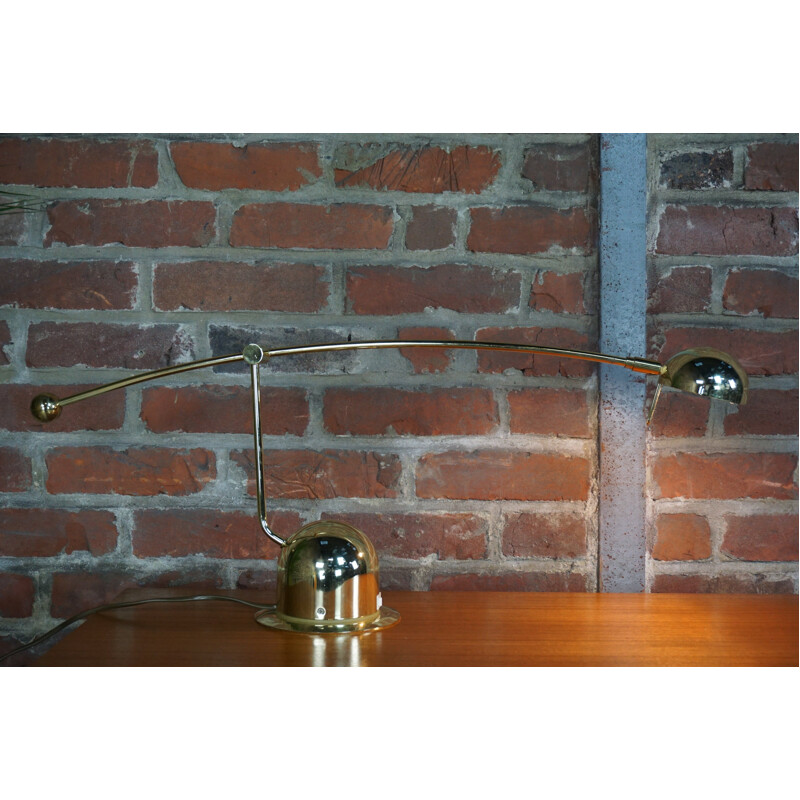 Vintage articulated brass pendulum lamp