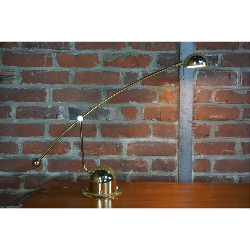 Vintage articulated brass pendulum lamp