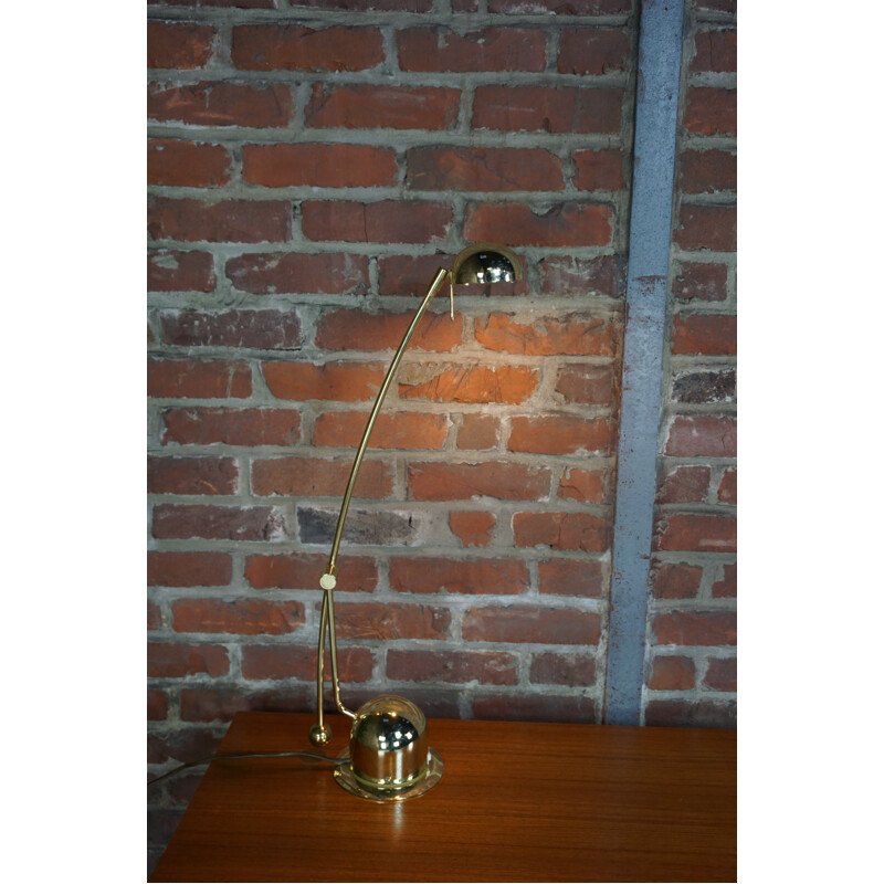 Vintage articulated brass pendulum lamp