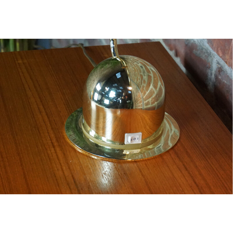 Vintage articulated brass pendulum lamp