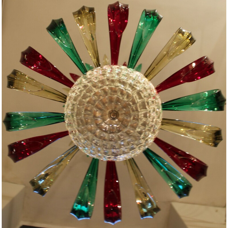 Vintage chandelier in Murano blown glass - 1960s