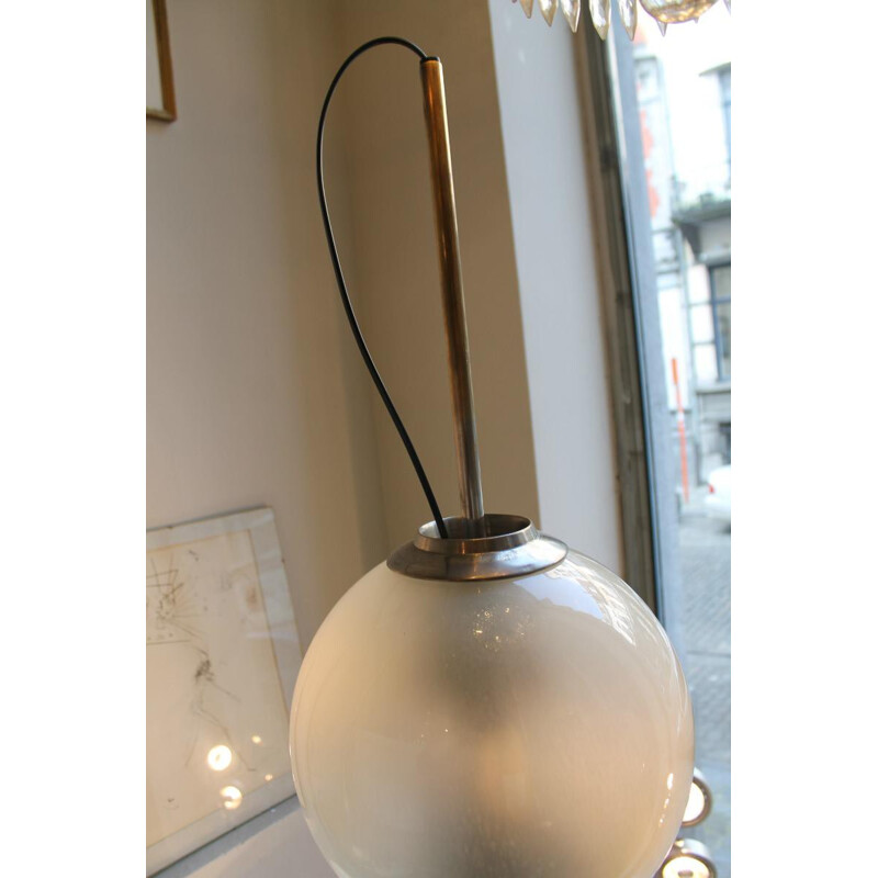 Pair of wall lamp "LP11" in opaline and brass, Luigi CACCIA DOMINIONI - 1958