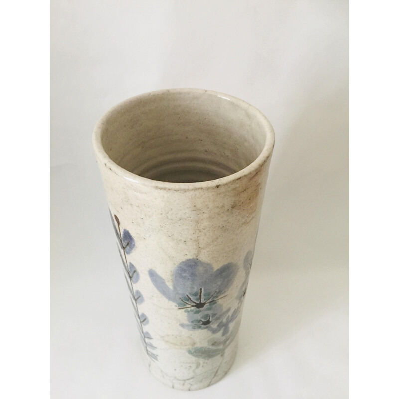 Vintage ceramic vase by Gustave Raynaud, Vallauris