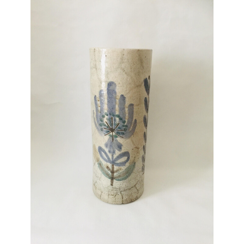 Vintage ceramic vase by Gustave Raynaud, Vallauris