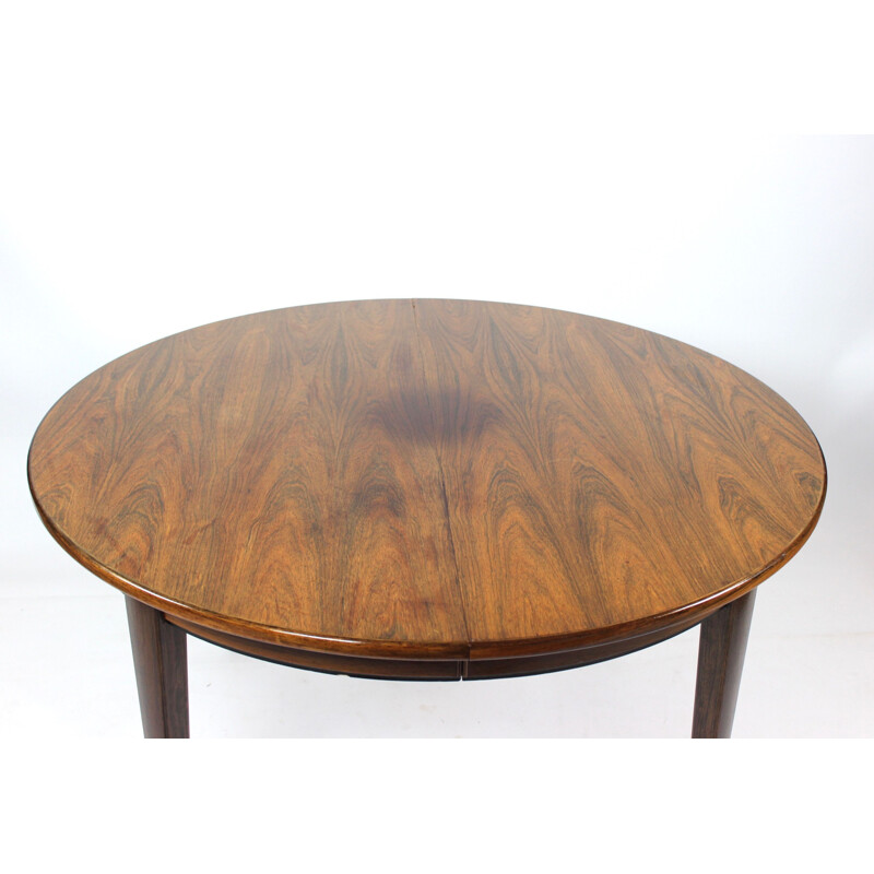 Vintage rosewood table with three extensions designed by Omann Junior, 1960