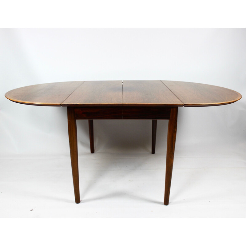 Vintage dining table with extensions in rosewood 1960s