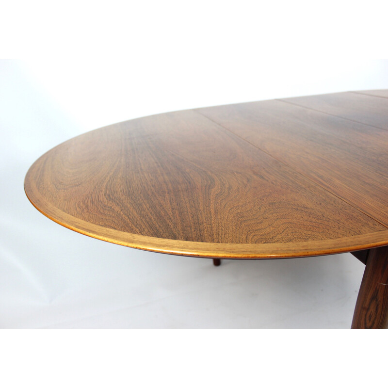 Vintage dining table with extensions in rosewood 1960s