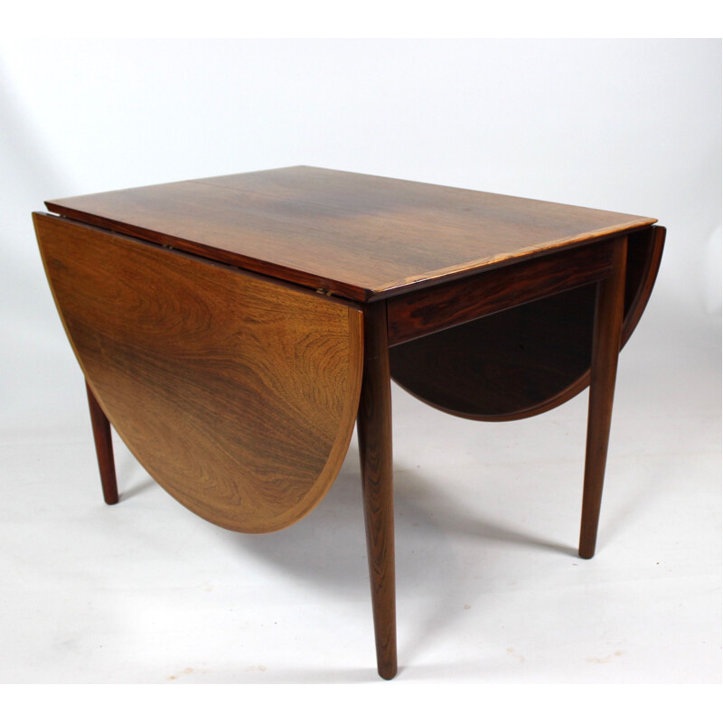 Vintage dining table with extensions in rosewood 1960s