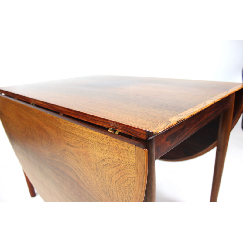 Vintage dining table with extensions in rosewood 1960s