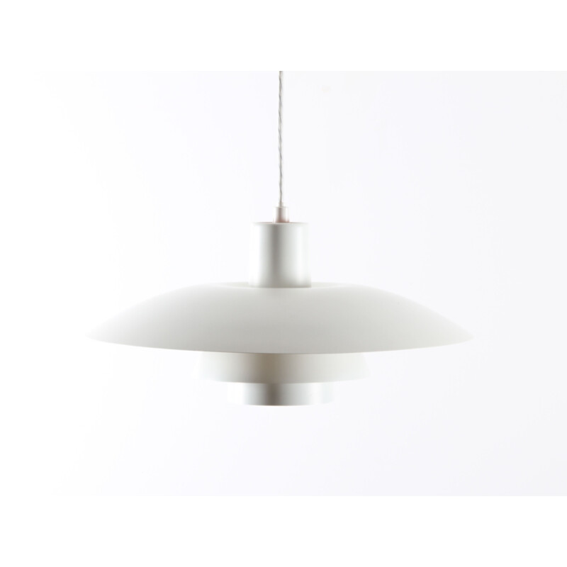 Suspension vintage scandinave PH 43 en métal laqué blanc