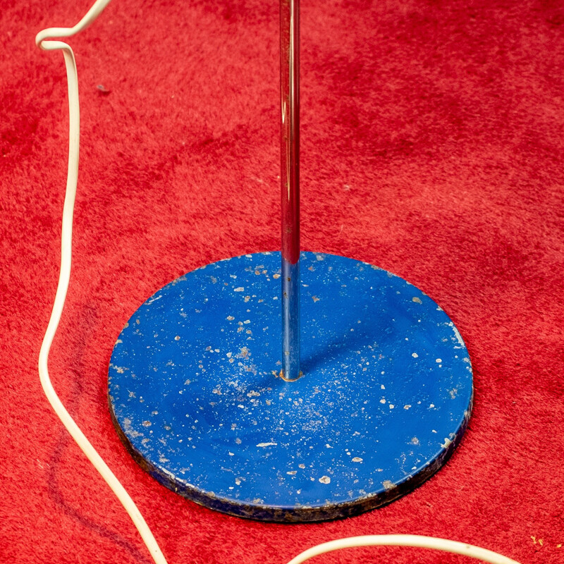 Blue vintage floor lamp, Habitat vintage, a spot on a rod, 1970-1980