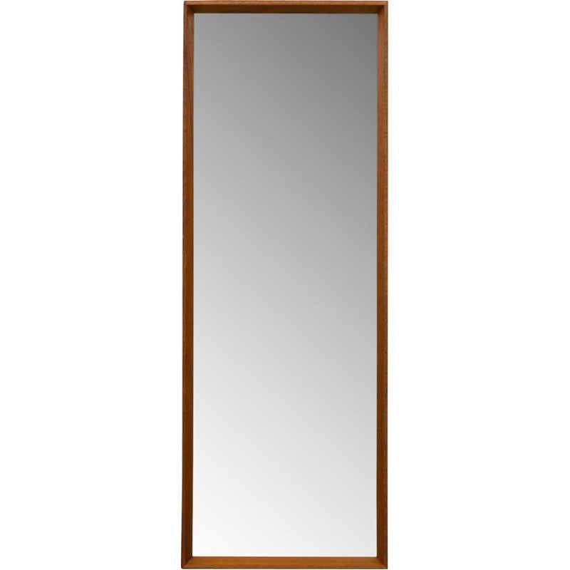 Vintage danish teak minimalist mirror 1960