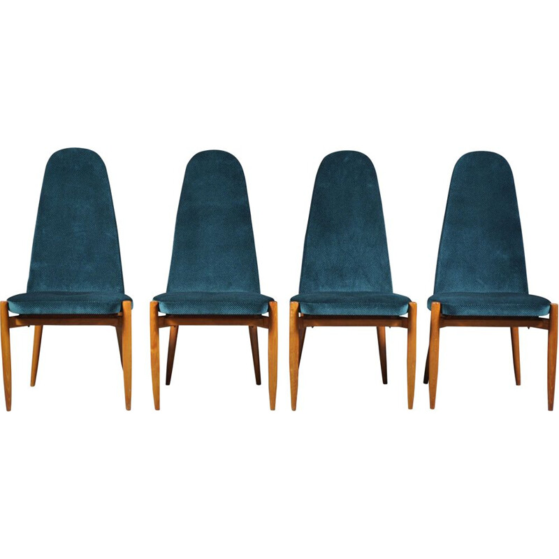 Mid Century Modern Chairs by Miroslav Navratil,1950s,set of 4