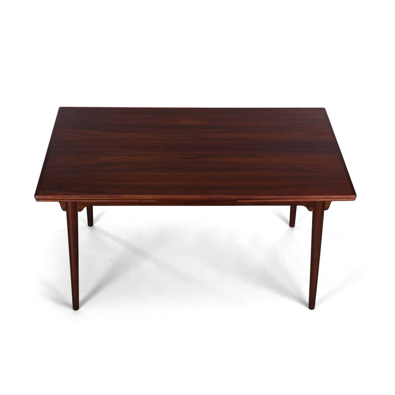 Mid-Century Danish Gunni Omann Extendable Rosewood Model 54 Dining Table for Omann Jun Møbelfabrik, 1960s