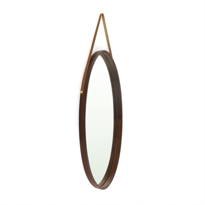 Vintage Italian mirror with oval frame, 1960s