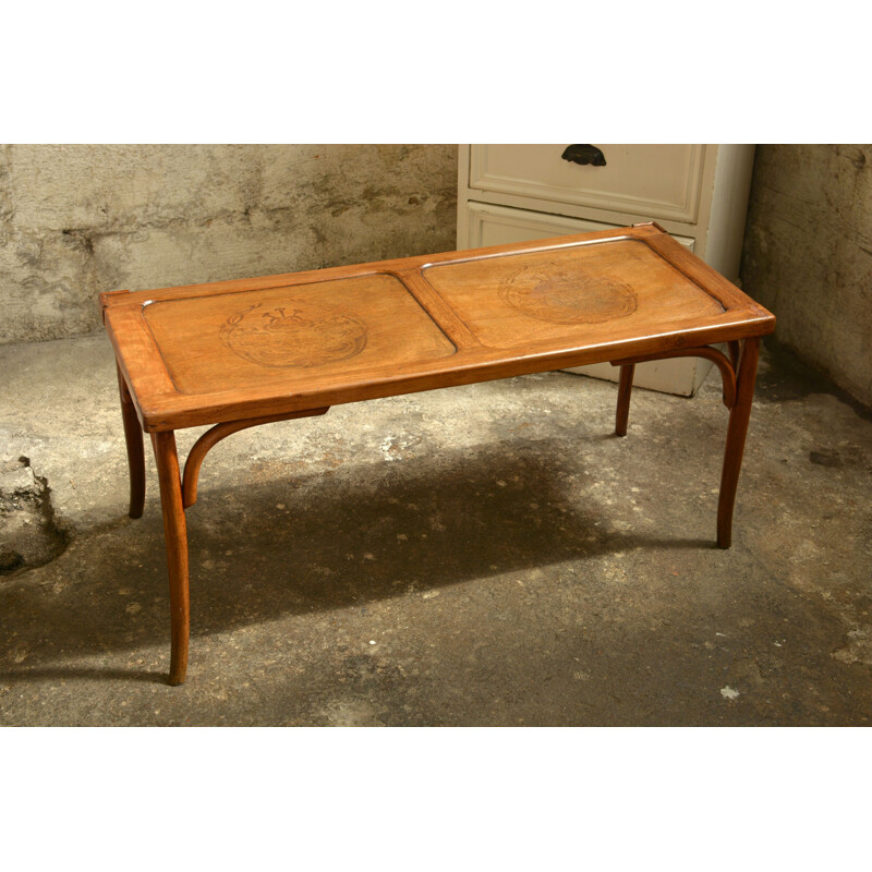 Banc de bistrot vintage en bois