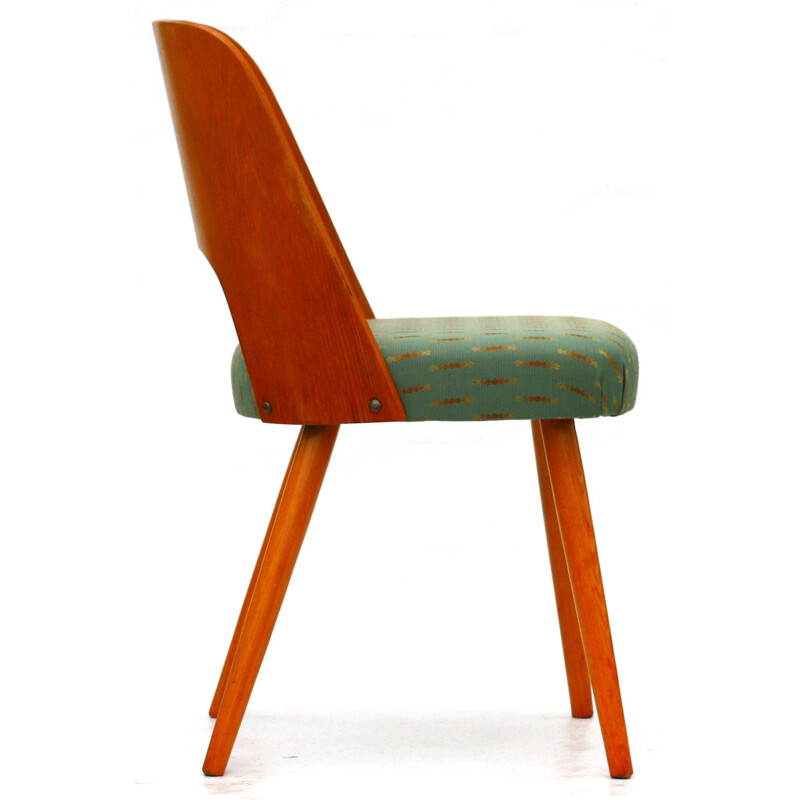 Ton wooden and fabric chair, Oswald HAERDTL - 1960s