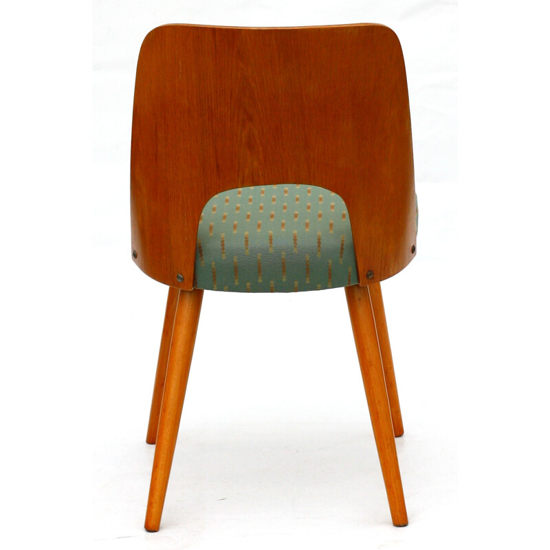 Ton wooden and fabric chair, Oswald HAERDTL - 1960s