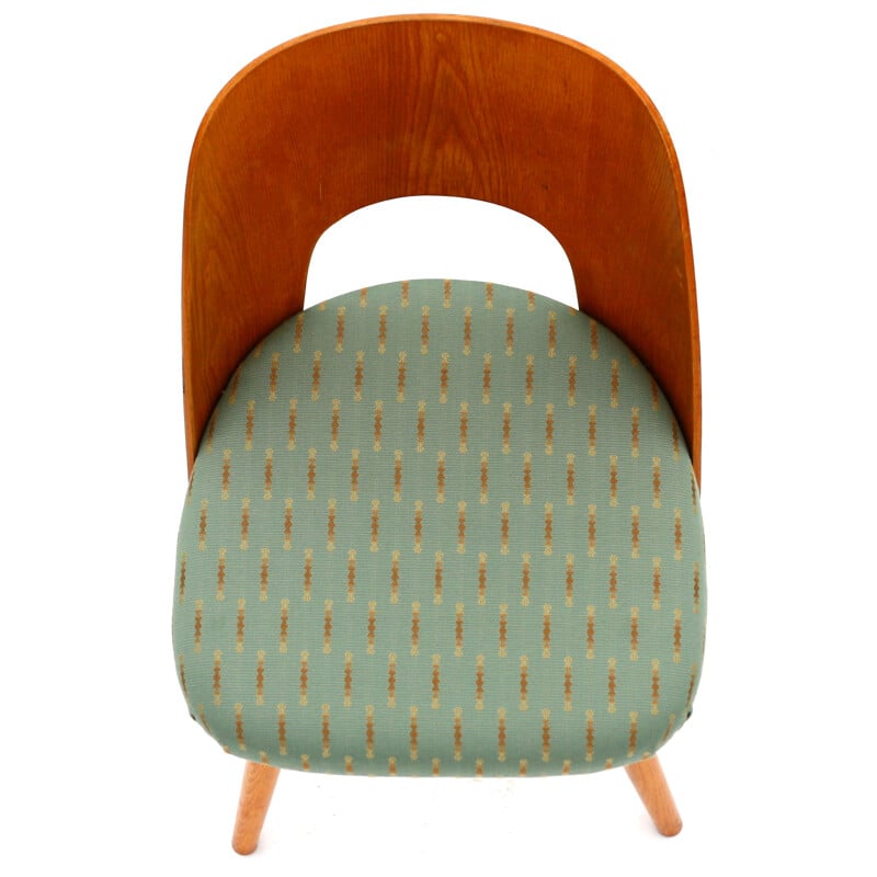 Ton wooden and fabric chair, Oswald HAERDTL - 1960s