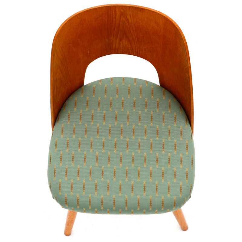 Ton wooden and fabric chair, Oswald HAERDTL - 1960s