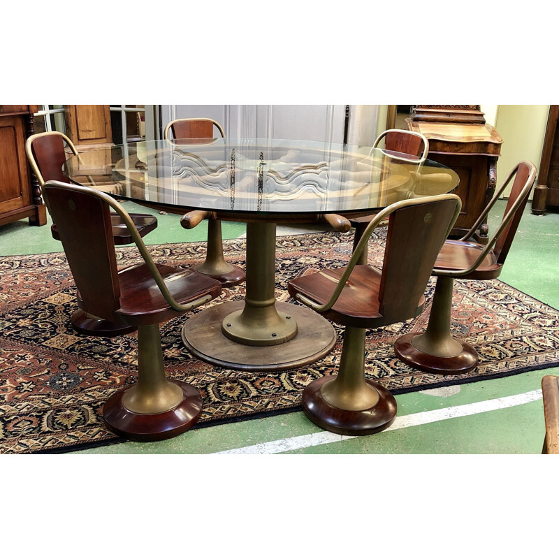 Vintage dining room set, Liner furniture, M-N Guiseppe Verdi 1950