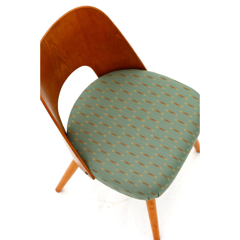 Ton wooden and fabric chair, Oswald HAERDTL - 1960s