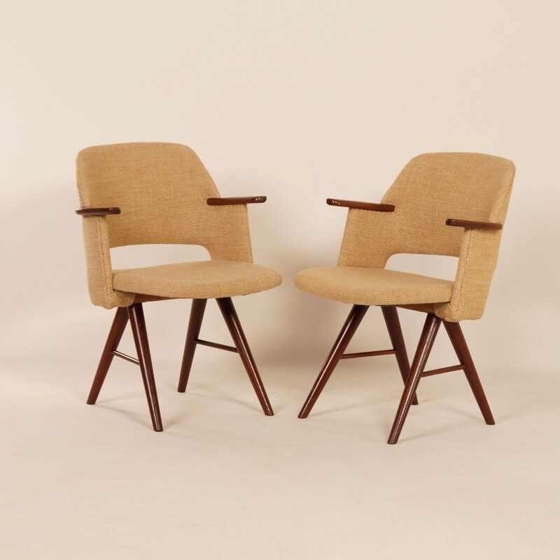 Pair of vintage FT30 Dining Arm Chairs by Cees Braakman for Pastoe, 1950