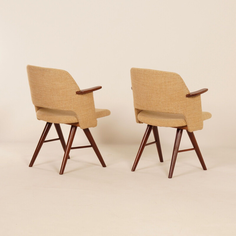 Pair of FT30 Dining Arm Chairs by Cees Braakman for Pastoe, 1950s