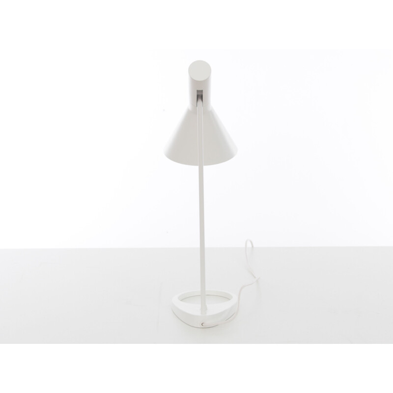 Scandinavian vintage table lamp model Aj white by Arne Jacobsen, 1960