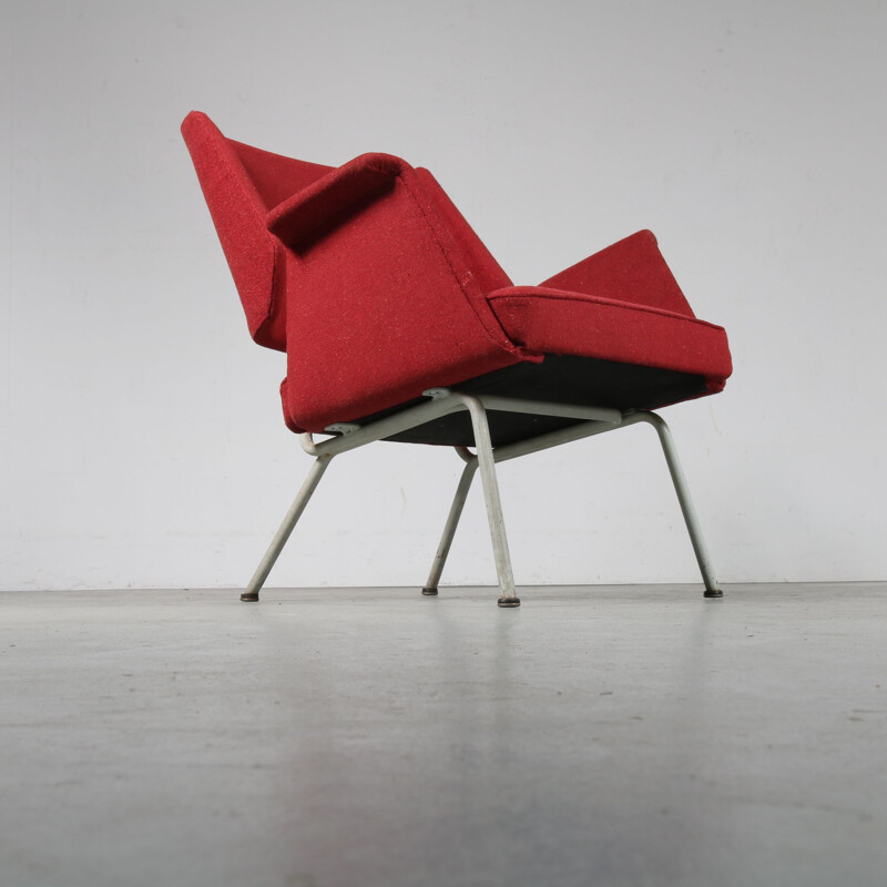 Einzigartiger deutscher Vintage-Sessel, entworfen von Herbert Hirche, hergestellt von Walter Knoll in Deutschland 1956